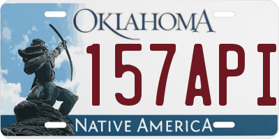 OK license plate 157API