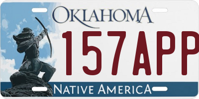 OK license plate 157APP
