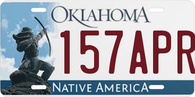 OK license plate 157APR