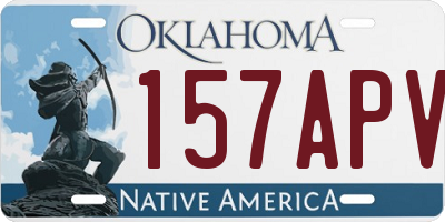 OK license plate 157APV