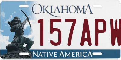 OK license plate 157APW