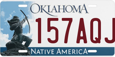 OK license plate 157AQJ