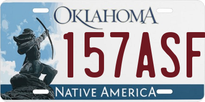 OK license plate 157ASF
