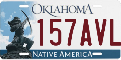OK license plate 157AVL