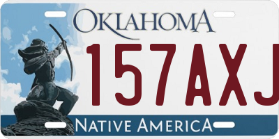 OK license plate 157AXJ