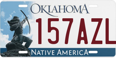 OK license plate 157AZL