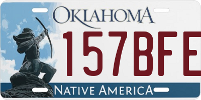 OK license plate 157BFE