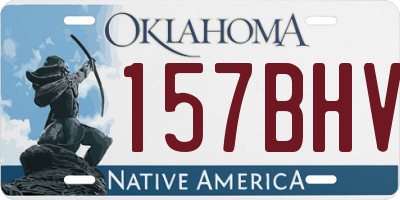 OK license plate 157BHV