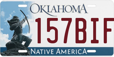 OK license plate 157BIF