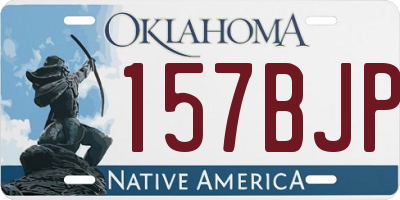 OK license plate 157BJP