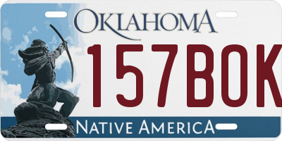 OK license plate 157BOK
