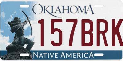 OK license plate 157BRK