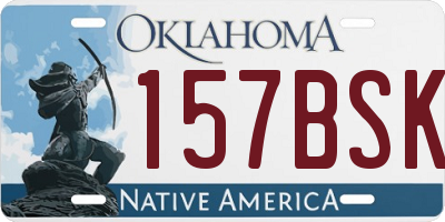 OK license plate 157BSK