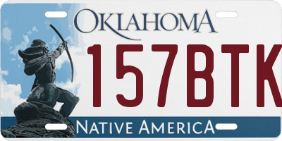 OK license plate 157BTK