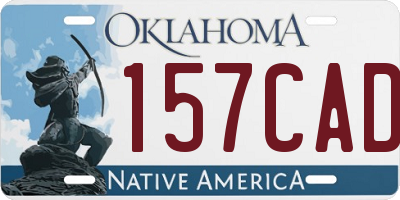 OK license plate 157CAD