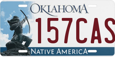 OK license plate 157CAS
