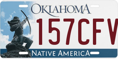 OK license plate 157CFV