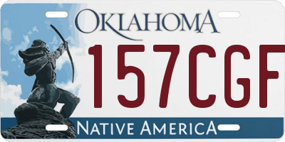 OK license plate 157CGF