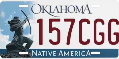 OK license plate 157CGG
