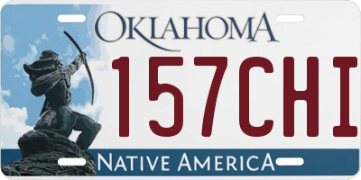 OK license plate 157CHI