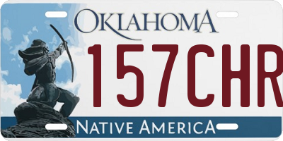OK license plate 157CHR