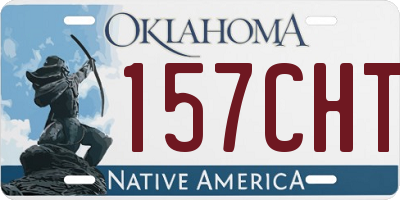 OK license plate 157CHT