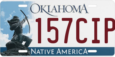 OK license plate 157CIP