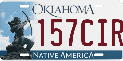 OK license plate 157CIR