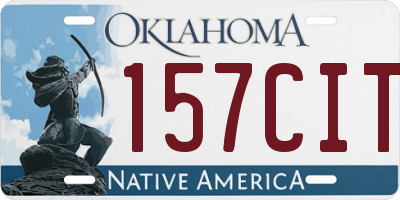 OK license plate 157CIT