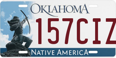 OK license plate 157CIZ