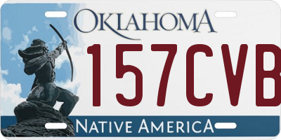 OK license plate 157CVB