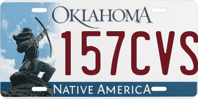 OK license plate 157CVS