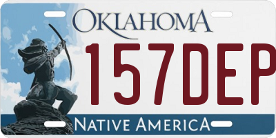 OK license plate 157DEP