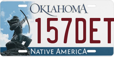 OK license plate 157DET
