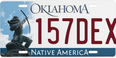 OK license plate 157DEX