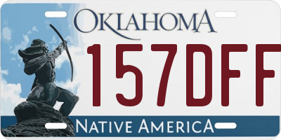 OK license plate 157DFF