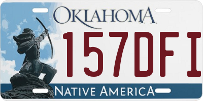 OK license plate 157DFI