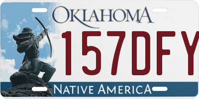 OK license plate 157DFY