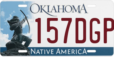 OK license plate 157DGP