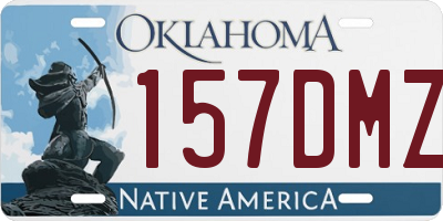 OK license plate 157DMZ