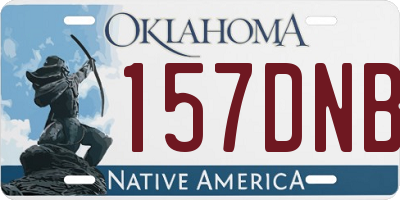 OK license plate 157DNB