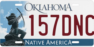 OK license plate 157DNC