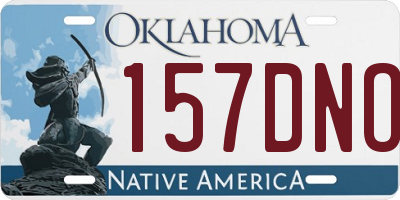 OK license plate 157DNO