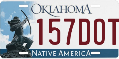 OK license plate 157DOT