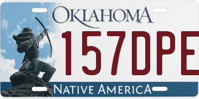 OK license plate 157DPE