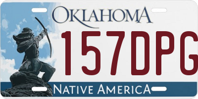 OK license plate 157DPG