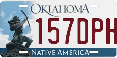 OK license plate 157DPH