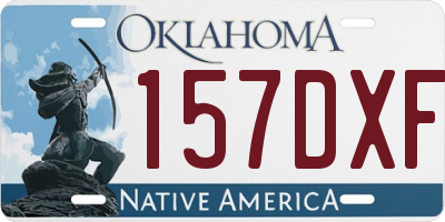 OK license plate 157DXF