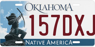 OK license plate 157DXJ