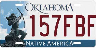 OK license plate 157FBF